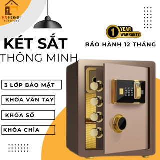 Két sắt điện tử - két thông minh - két sắt gắn tường khóa vân tay, khóa số chống cháy chống trộm