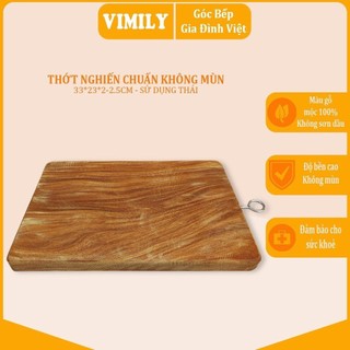 Thớt Nghiến Hình Chữ Nhật Kích Thước 23x33x2,3 Cm - Dùng Để Thái