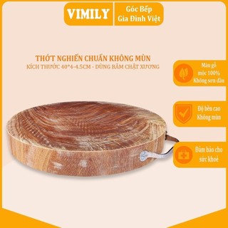 Thớt Nghiến Đá Không Tâm Mẫu Tròn 40x5 Cm - Dùng Để Băm Chặt