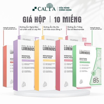 Mặt Nạ Colorkey Dưỡng Ẩm, Mờ Thâm, Sáng Da, Giảm Mụn Tím, Vàng, Hồng, Xanh Lá, Cam 25ml