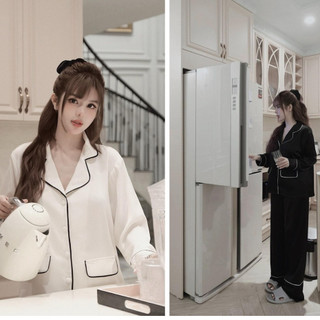 Đồ Bộ Mặc Nhà Phong Cách Quảng Châu Cổ Viền Chất Lụa Xước Free Size 40-58kg