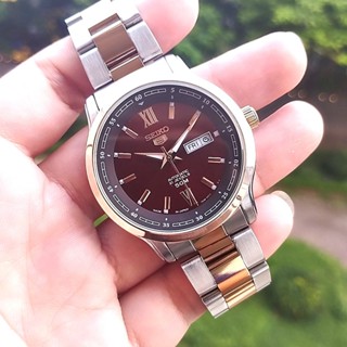 Đồng hồ cơ automatic SEIKO dây thép đúc máy Nhật phong thủy sang trọng