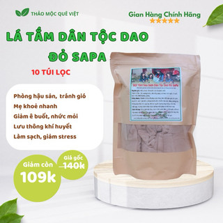 Lá tắm Dao đỏ cho mẹ sau sinh (10 túi lọc), phục hồi sức khoẻ, khử mùi