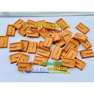 Combo 100 viên Ngói Hạ Long Mini Hồng Giang Size L, xây nhà mini, mô hình tiểu cảnh, trang trí sân vườn
