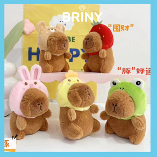 Gấu bông chuột Capybara đáng yêu, móc khóa chuột lang nước nhồi bông quà tặng first date Briny G02