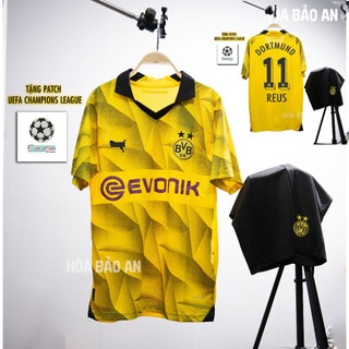 Uefa champions league 23 / 24 bộ quần áo bóng đá clb borussia dortmund 2024, áo đá banh dortmund - chuẩn mẫu thi đấu