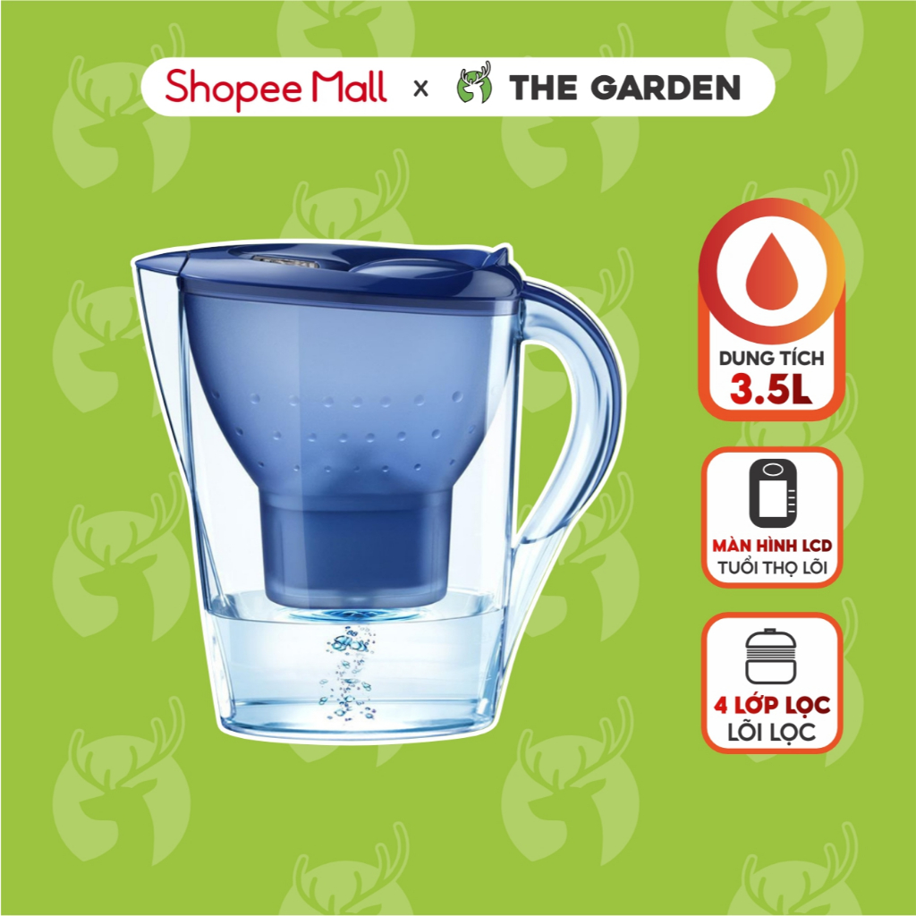 Bình Lọc Nước Cầm TayTHE GARDEN Dung Tích Lớn 3.5L  - Bảo Hành 1 Năm 1 Đổi 1