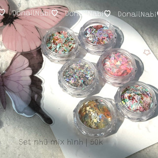 Set 6 nhũ mix hình hàn quốc ẩn móng