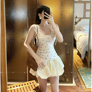 Váy Bom Nơ 2 Dây Bản To Xinh Xỉu
