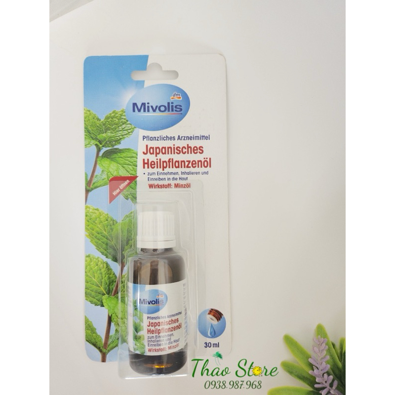 Tinh dầu bạc hà Mivolis Đức (date 8/2025)