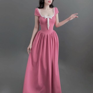 Đầm Dài Cổ Chữ U Khoét Lưng (có mút ngực)