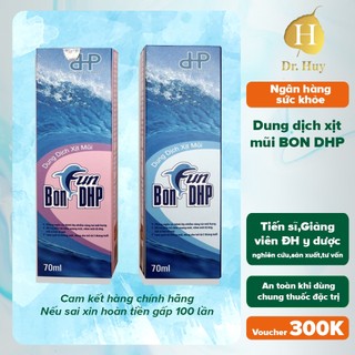 XỊT MŨI FUNBON DHP DRHUY Hỗ trợ điều trị viêm xoang mũi, viêm mũi dị ứng, hắt xì hơi sổ mũi.Làm sạch và thông mũi