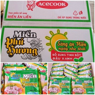 Miến Phú Hương vị Sườn Heo, vị Thịt bằm - thùng 24gói