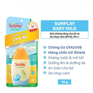 Sữa chống nắng cho bé và da nhạy cảm Sunplay Baby Mild SPF 35 PA++ 30g