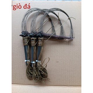 giò bẫy gà rừng chân thép 1 bộ 20 chân cáp inox xe 4 khoen inox đúc
