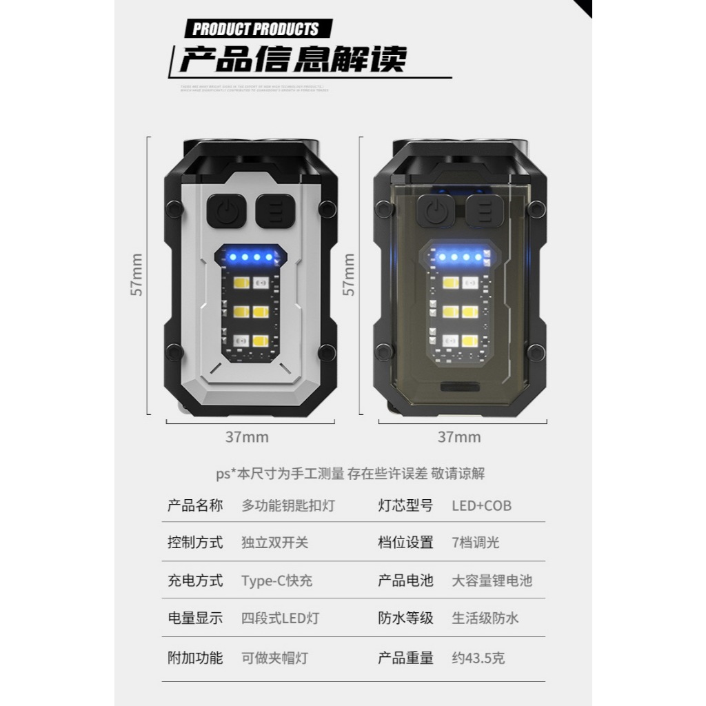 Đèn pin kẹp mũ mini siêu sáng