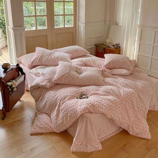 bộ chăn ga gối nỉ lông hồ ly cao cấp