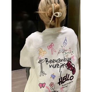 Local brand Focus Fashion áo phông trắng in Mùa hè 2024 áo thun bigsize form rộng cổ tròn tay ngắn 100%cotton