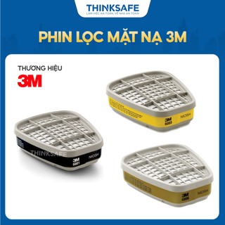 Phin lọc 3M 6001, 6003, 6006 lọc hơi hữu cơ xăng dầu phun sơn, chống độc, lọc bụi siêu mịn, vô cơ, hữu cơ - THINKSAFE