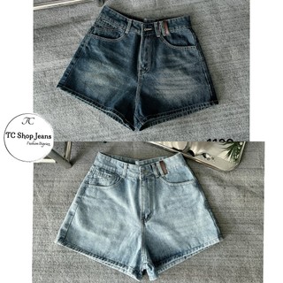 TCSHOPJEANS Quần Short Jeans Trơn Nữ Bigsize Lưng Kiểu Basic Đậm Nhạt ms 1109