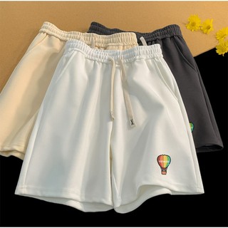 Quần đùi short nam nữ unisex in hình khinh khí cầu cute chất liệu umi dày dặn thoáng mát form chuẩn - Maylinh shop