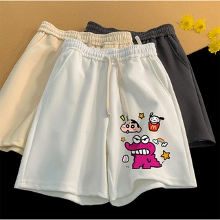 Quần đùi short nam nữ unisex in hình shin chất liệu umi dày dặn thoáng mát form chuẩn - Maylinh shop