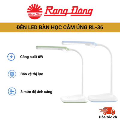 Đèn LED học cảm ứng Rạng Đông RL36, cống cận thị, bảo vệ mắt, bảo vệ thị lực, có 3 chế độ sáng- điều chỉnh linh hoạt