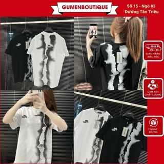 Áo Thun Nam BaLénChi In Logo Phối Màu Loang Dọc Cực Đẹp - Áo Phông Nam BaLènSi Phối Màu Hot Hit