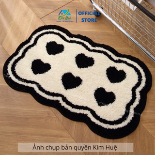 Thảm chùi chân lông cừu thảm lau chân êm ái 40x60cm decor phòng khách phòng ngủ, chân giường - X07