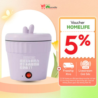 Nồi Lẩu Cô Đơn 0,8L, Ca Nấu Mì Chống Dính - Nồi Lẩu Điện Mini, Ca Mỳ Đa Năng Cooking Poot