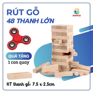Rút gỗ to đồ chơi rút gỗ cỡ lớn cao cấp cỡ to 48 thanh rút gỗ cho bé