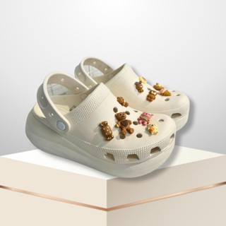 Dép Crocs Bae Clog Sục Cross Đế Cao 7cm, Dép Cross Đế Cao Sục Crocs Thời Trang Thoáng Khí[ ĐẾ BẰNG ]
