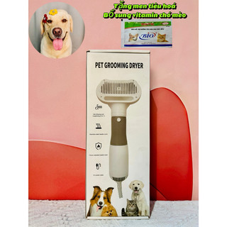 Máy sấy lông chó mèo đa năng 3 in 1 kiêm lược chải lông , massage thú cưng