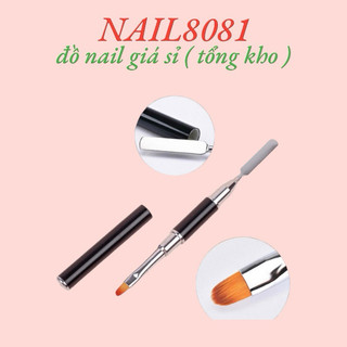 Cọ đắp gel cán đá 2 đầu , cọ làm gel gôm lên móng chuyên dụng