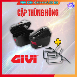 Combo thùng hông Givi E22N và baga cặp hông Givi SBL gắn cho xe Exciter150 chính hãng bảo hành 2 năm