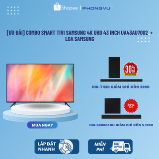Smart Tivi Samsung 4K UHD 43 inch UA43AU7002 - Bảo hành 24 tháng