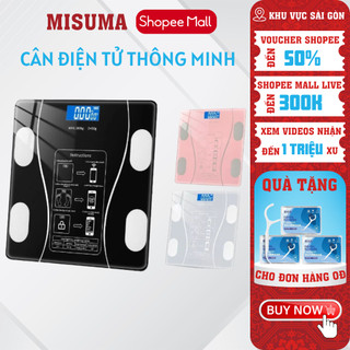 Cân Điện Tử Thông Minh MISUMA Có Sạc USB Kết Nối Bluetooth Phân Tích Chỉ Số Cơ Thể