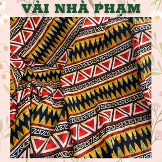 Vải lụa crep thổ cẩm vàng-khổ 1.5m-vải nhà phạm