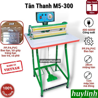 Máy hàn miệng túi đạp chân Tân Thanh M5-300 - má đồng [M5-400] [Máy ép dẻo] [Máy ép túi cà phê - túi trà - túi bạc]