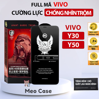 Kính cường lực vivo Y50, vivo Y30, Y30i, cường lực chống nhìn trộm bảo vệ full màn hình cho điện thoại | Meo Case