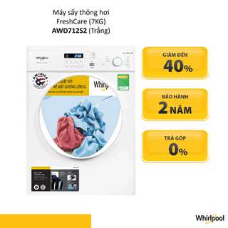 Máy sấy thông hơi whirlpool 7 kg awd712s2 - bảo hành 2 năm