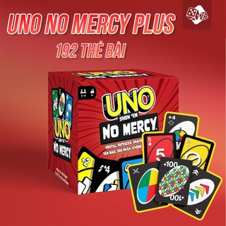 UNO NOMERCY PLUS cuộc chơi nâng cấp, UNO +10 luật chơi khắc nghiệt, trò chơi thẻ bài UNO 192 thẻ bài TOP BOARDGAME