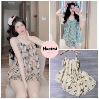 Bộ hai dây mặc nhà siêu xinh mặc nhà dễ thương - Bộ đồ ngủ nhiều họa tiết xinh xắn
