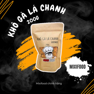   HN - CHÍNH HÃNG  Khô gà lá chanh MIXIFOOD tuyệt phẩm thịt gà chất lượng cao túi 200G SIÊU NGON - ĐẬM ĐÀ 