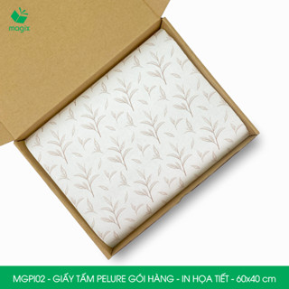 MGPI02 - 50 tấm giấy Pelure gói hàng in họa tiết - 60x40 cm - Giấy gói quà, giấy nến, giấy gói hoa