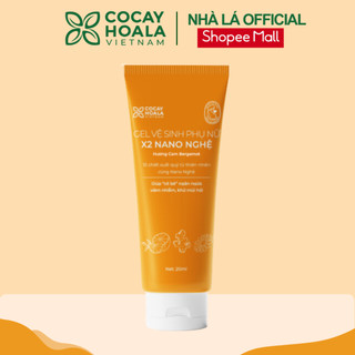 Dung dịch vệ sinh Phụ nữ Gel X2 Nano Nghệ Cam / Đào COCAYHOALA VIETNAM - 20ml/chai - Quà tặng giao ngẫu nhiên
