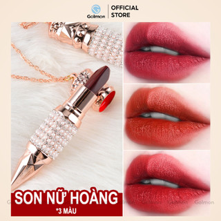 Son 3 mầu nữ vương siêu lì dưỡng ẩm chống nước lâu trôi 3 mầu trong 1 cây son cực hot 2023 maleup đi chơi Golmon