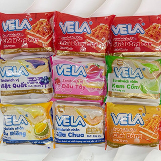 Bánh Sandwich Nhân Sữa Chua/Việt Quất/Xoài/Ruốc Cay Vela 45g…
