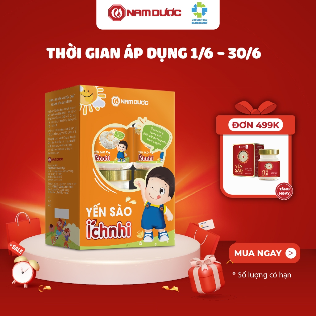 Set yến chưng sẵn cho bé - 4 Hũ 70ml / 30% tổ yến chưng đường phèn - Yến sào Ích Nhi, Khánh Hòa