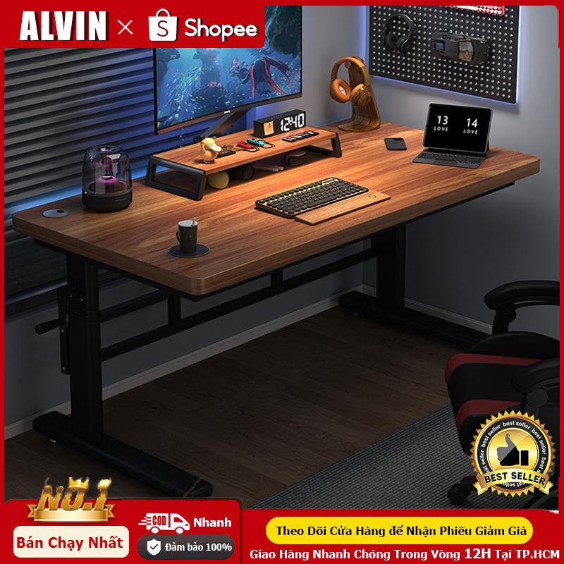 Bàn Làm Việc Bàn Gaming Nội Thất 5C chữ  mặt gỗ 1m2,1m4 thiết kế cá tính chân sắt sơn tĩnh điện dày dặn chắc chắn | BigBuy360 - bigbuy360.vn